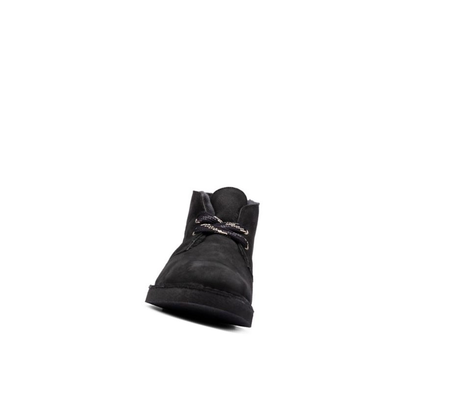 Clarks Laufschuhe Wildleder Wüstenstiefel Herren Schwarz | FXKS68435