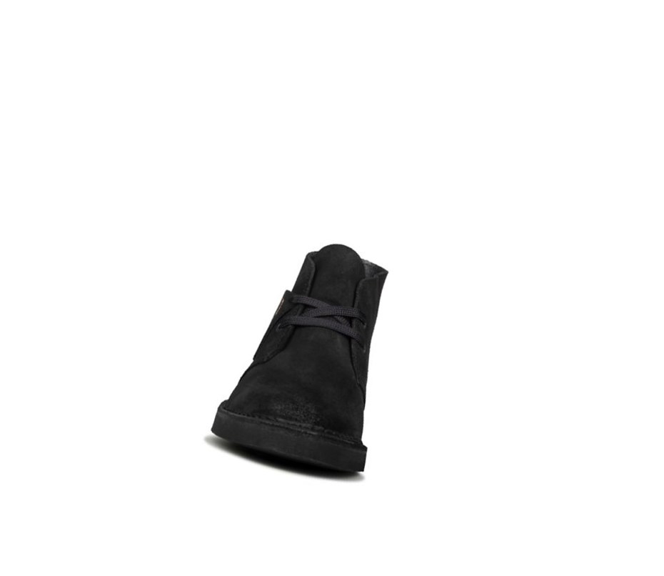 Clarks Laufschuhe Wildleder Wüstenstiefel Damen Schwarz | IQAC80532