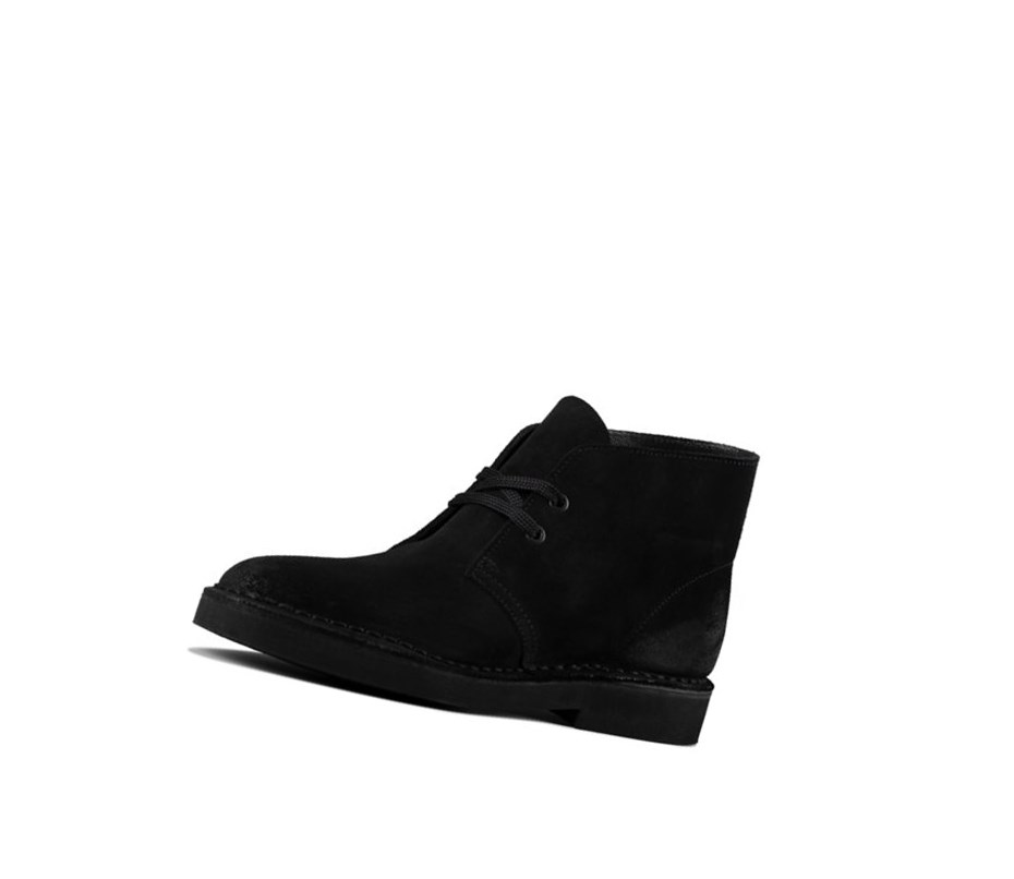 Clarks Laufschuhe Wildleder Wüstenstiefel Damen Schwarz | IQAC80532