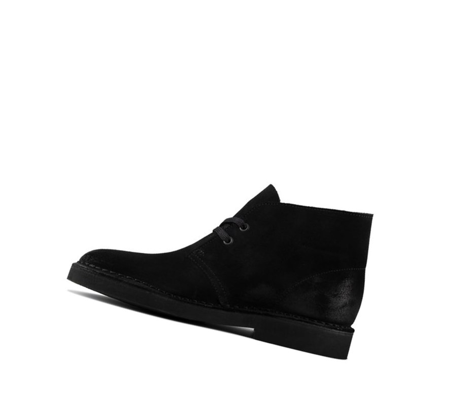 Clarks Laufschuhe Wildleder Wüstenstiefel Damen Schwarz | IQAC80532