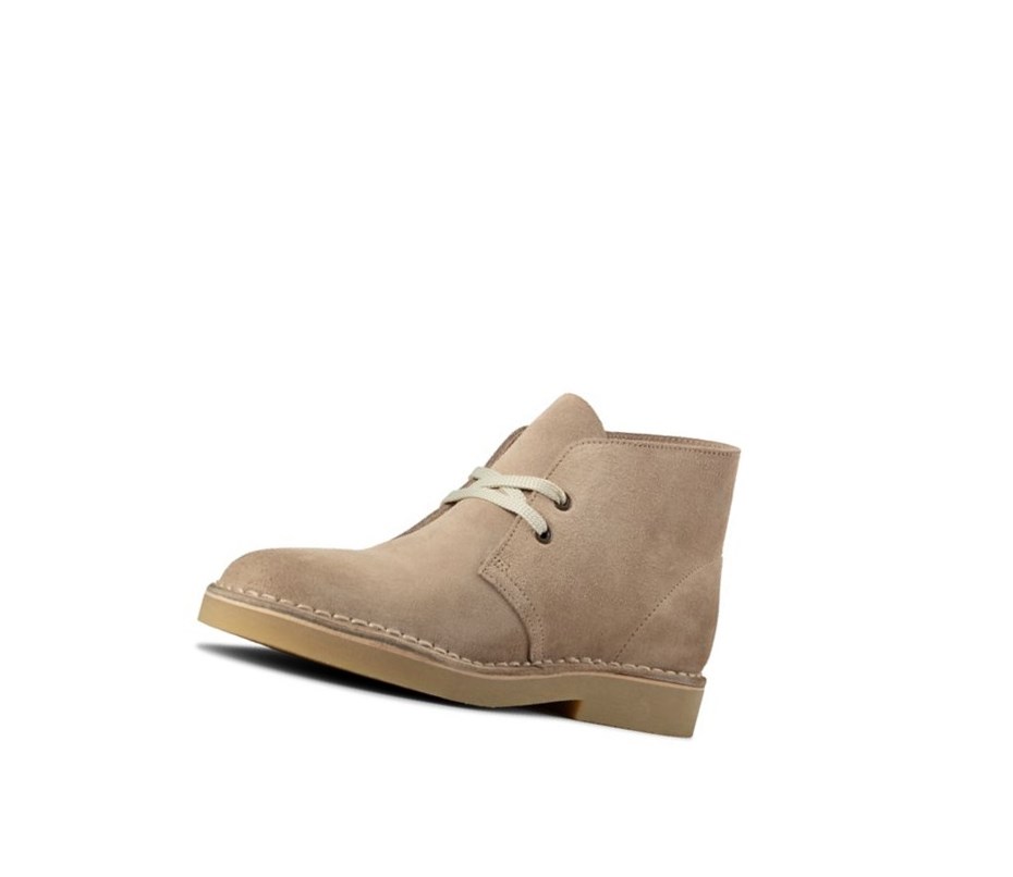 Clarks Laufschuhe Wildleder Wüstenstiefel Damen Beige | MNER47136