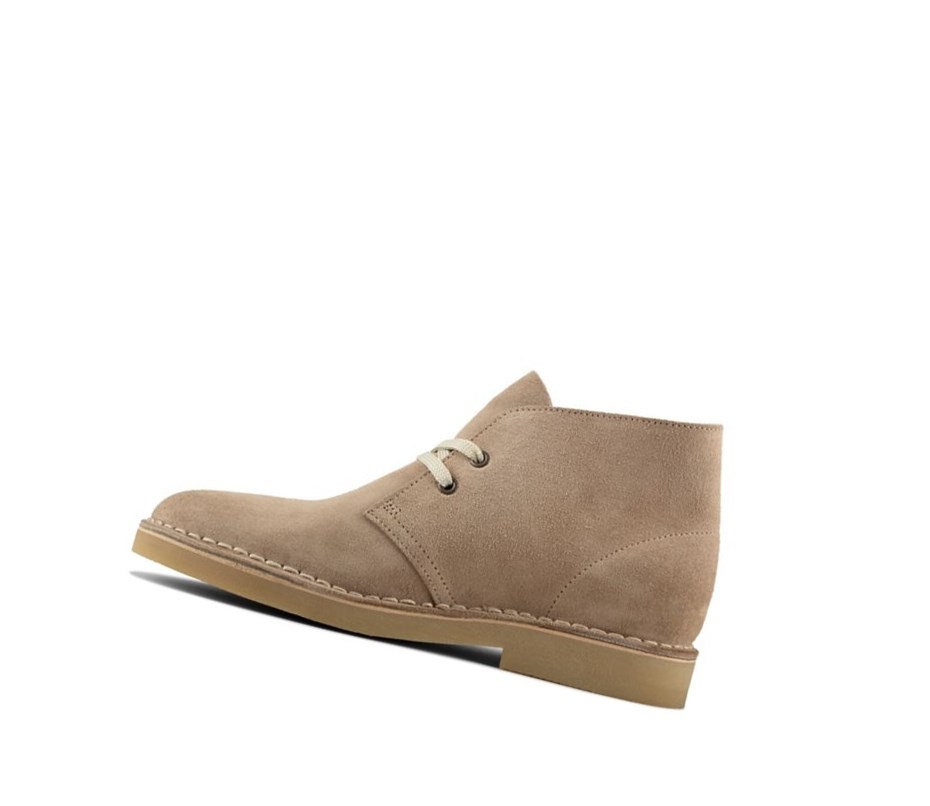 Clarks Laufschuhe Wildleder Wüstenstiefel Damen Beige | MNER47136