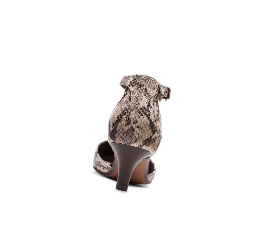 Clarks Linvale Edyth Ballerinas Damen Beige Schlangenoptik | MJZN85132
