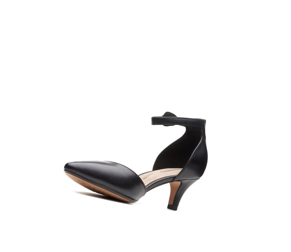 Clarks Linvale Edyth Leder Weite Fit Lederschuhe Damen Schwarz | VORE58261
