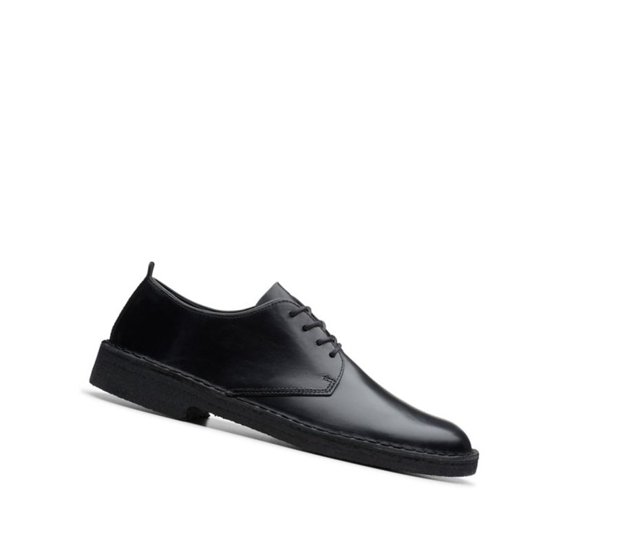 Clarks London Smart Lässige Polished Leder Lederschuhe Herren Schwarz | BUQP70826