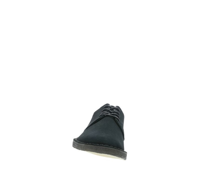 Clarks London Wildleder Freizeitschuhe Herren Schwarz | CWMZ10249