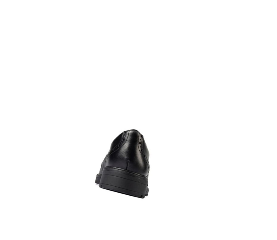 Clarks Loxham Leder Schulschuhe Mädchen Schwarz | VKIO10258