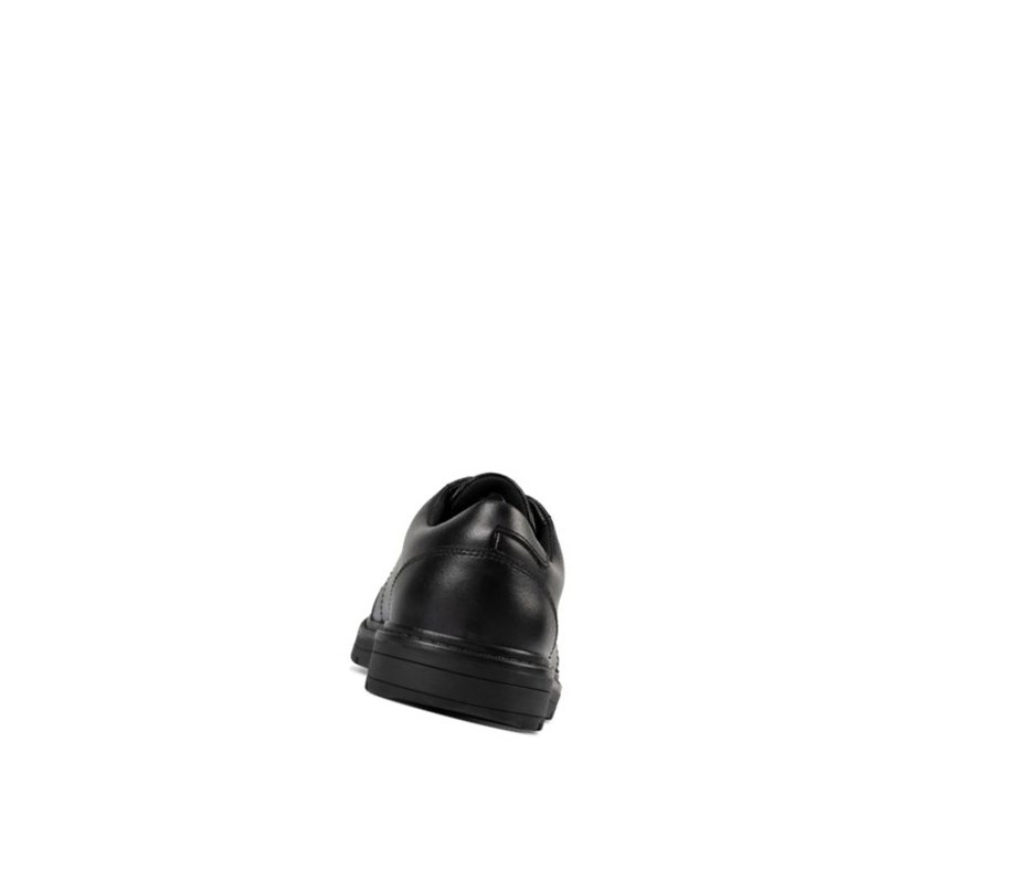 Clarks Loxham Pace Leder Schulschuhe Jungen Schwarz | YMFP81957