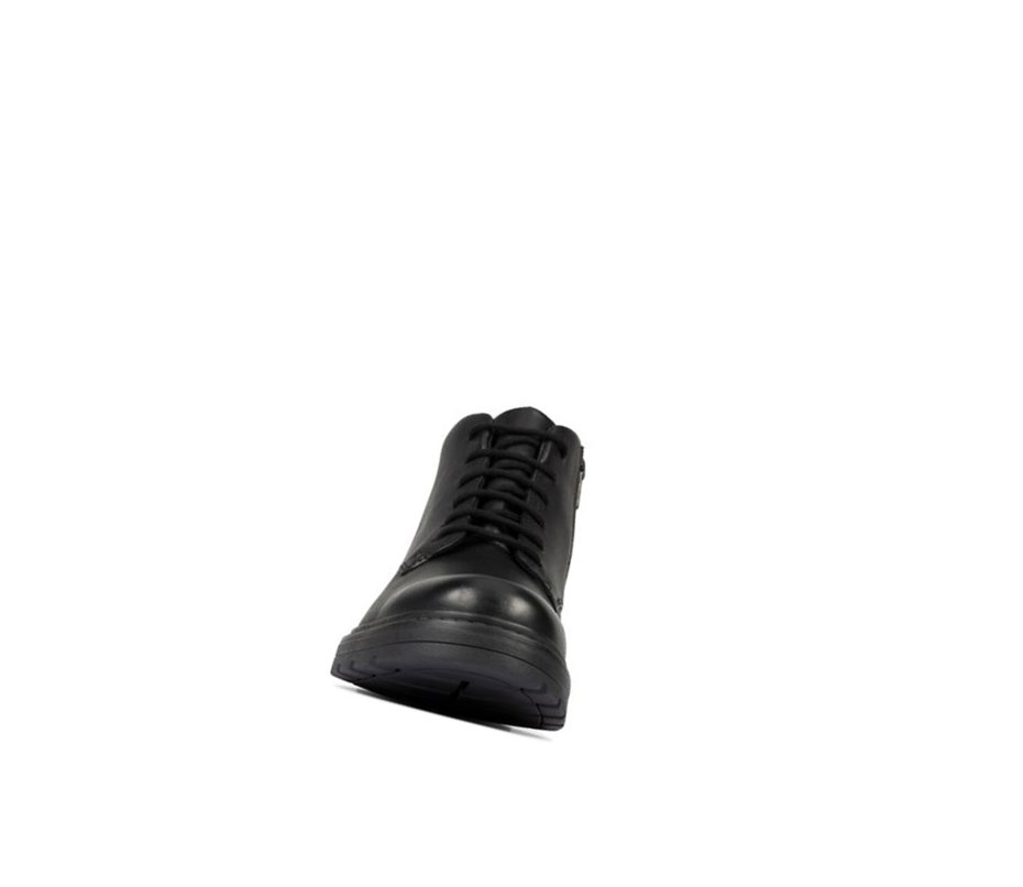 Clarks Loxham Walk Gore-tex Leder Lederstiefel Mädchen Schwarz | HLFS97268