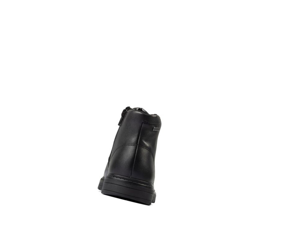 Clarks Loxham Walk Gore-tex Leder Lederstiefel Mädchen Schwarz | HLFS97268
