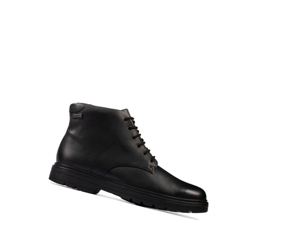 Clarks Loxham Walk Gore-tex Leder Lederstiefel Mädchen Schwarz | HLFS97268
