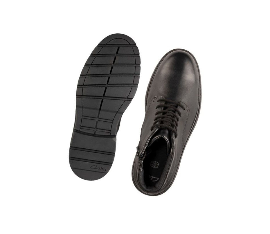 Clarks Loxham Walk Gore-tex Leder Schulschuhe Mädchen Schwarz | FAIO69234