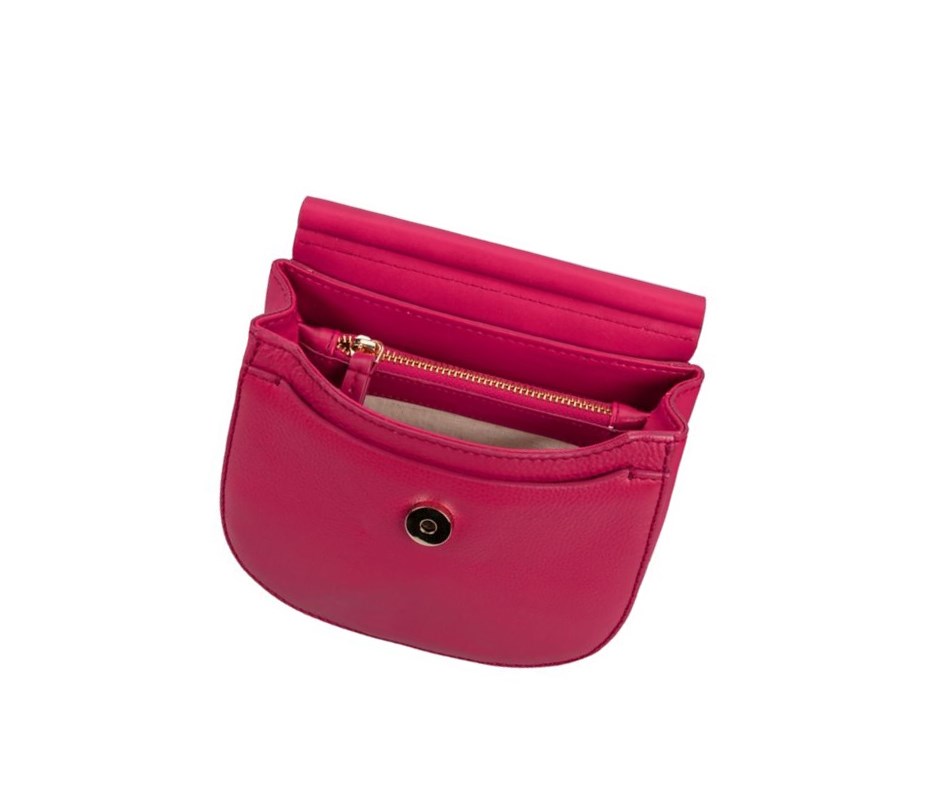 Clarks Maple May Leder crossbody taschen Damen Fuchsie | TYUR94528
