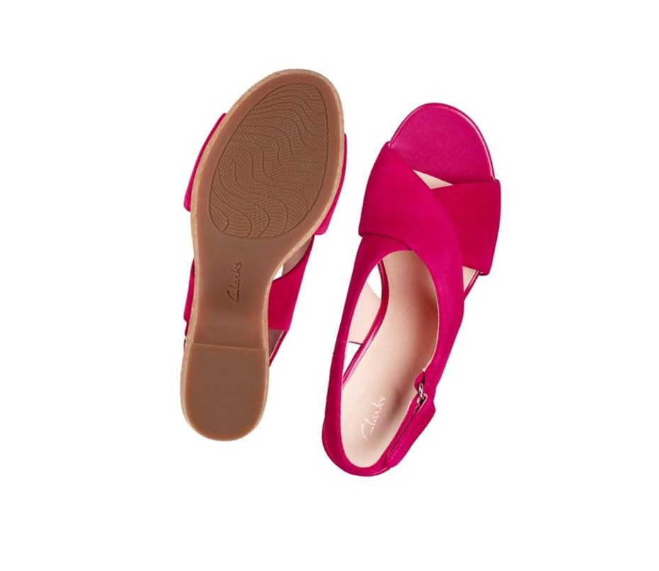 Clarks Maritsa Lara Wildleder Hohe Schuhe Damen Fuchsie | XVAJ21694