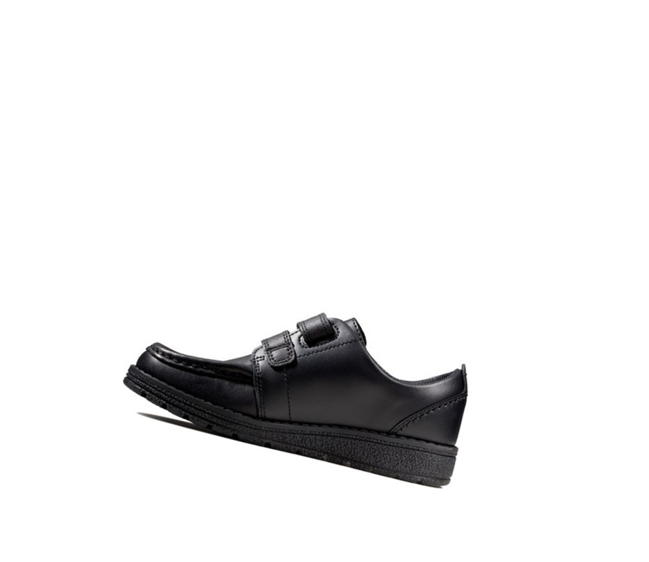 Clarks Mendip Bright Leder Schulschuhe Mädchen Schwarz | XFBM51802