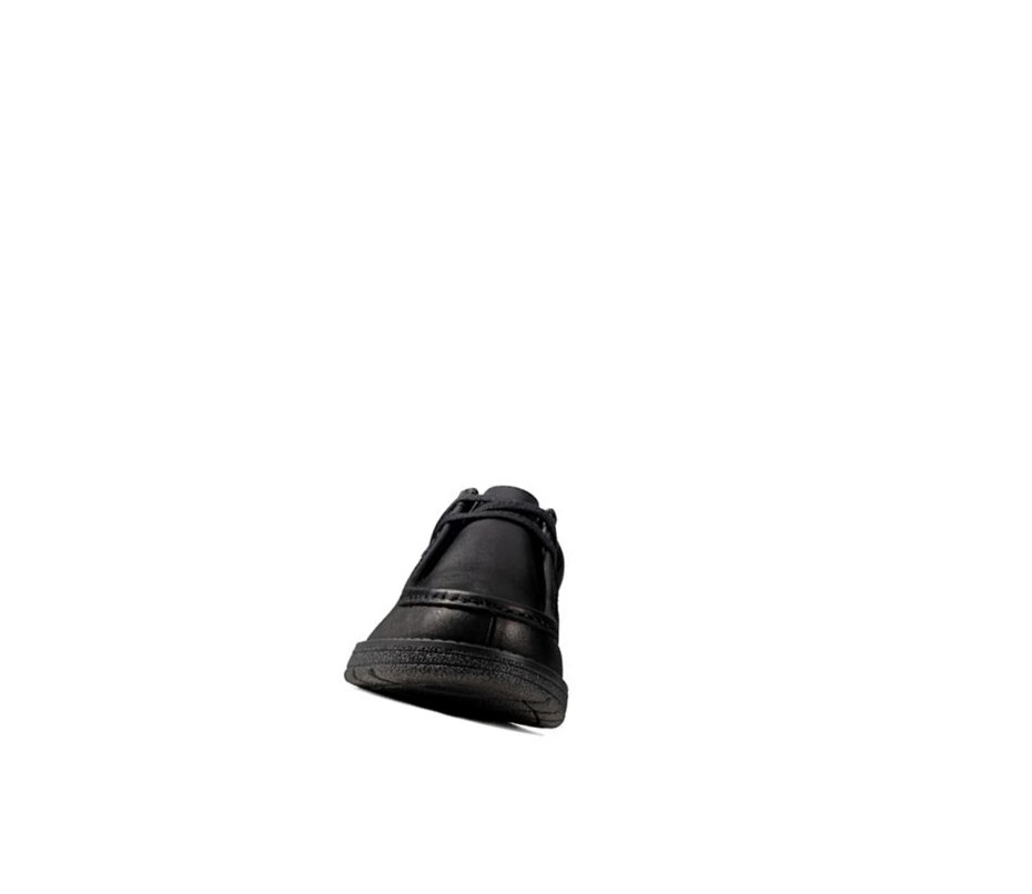Clarks Mendip Craft Leder Schulschuhe Mädchen Schwarz | SATX80956