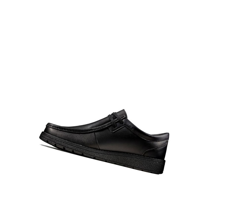 Clarks Mendip Craft Leder Schulschuhe Mädchen Schwarz | SATX80956