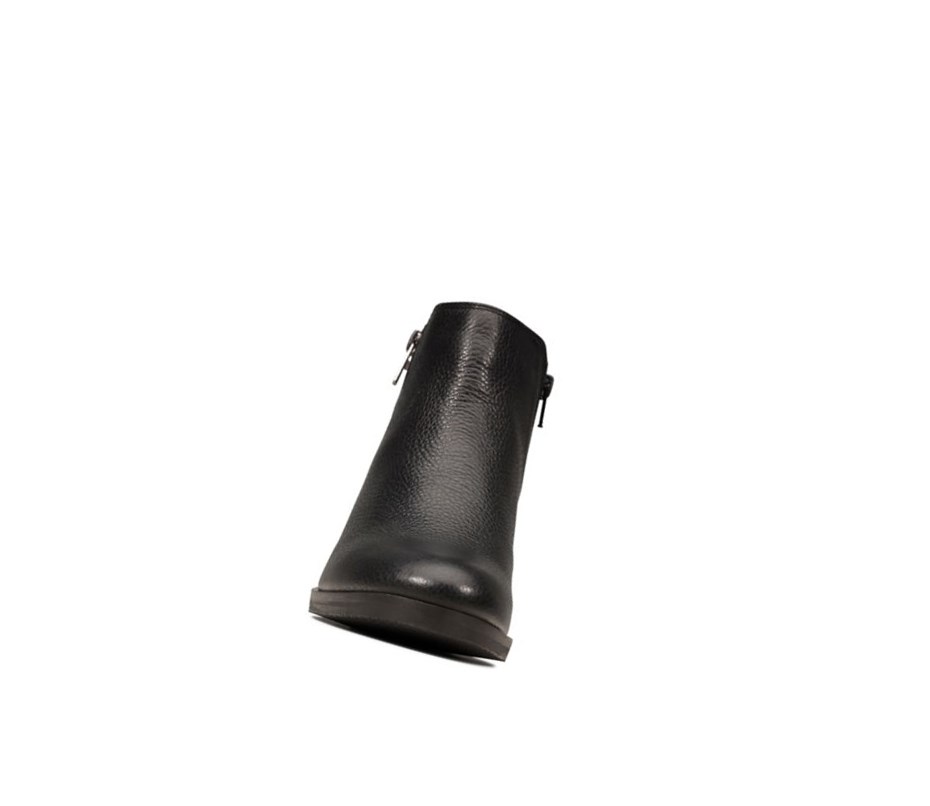 Clarks Mila Sky Leder Chelsea Boots Damen Schwarz | ZQFY80726