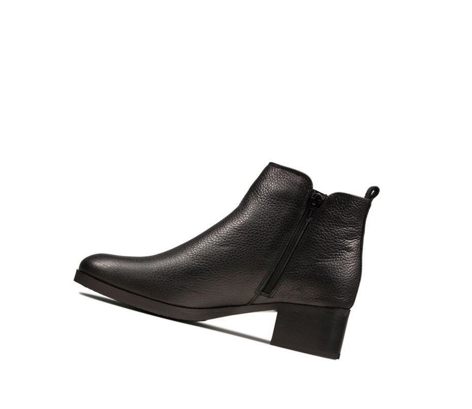 Clarks Mila Sky Leder Chelsea Boots Damen Schwarz | ZQFY80726