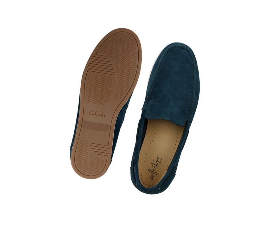 Clarks Morven Sun Wildleder Bootsschuhe Herren Navy | NWMB91402