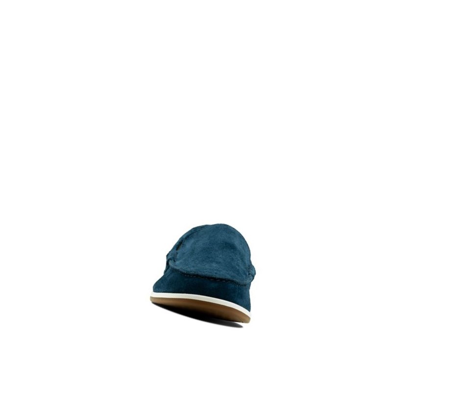 Clarks Morven Sun Wildleder Bootsschuhe Herren Navy | QDEK02563