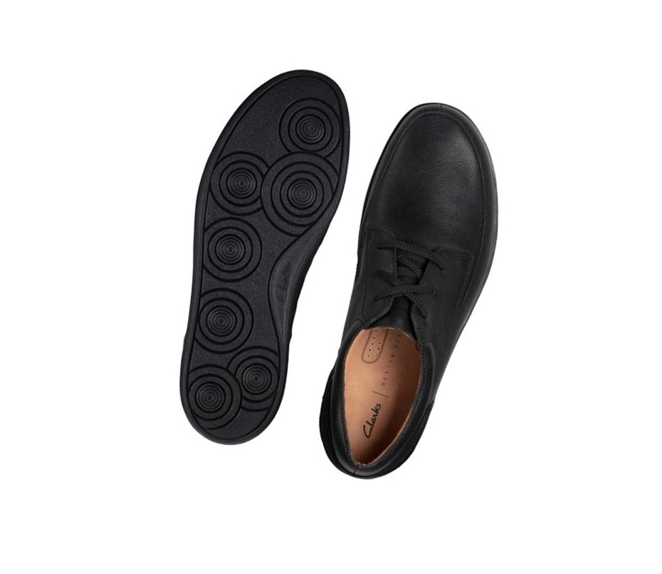 Clarks Oakland Craft Leder Lederschuhe Herren Schwarz | VKMD95207