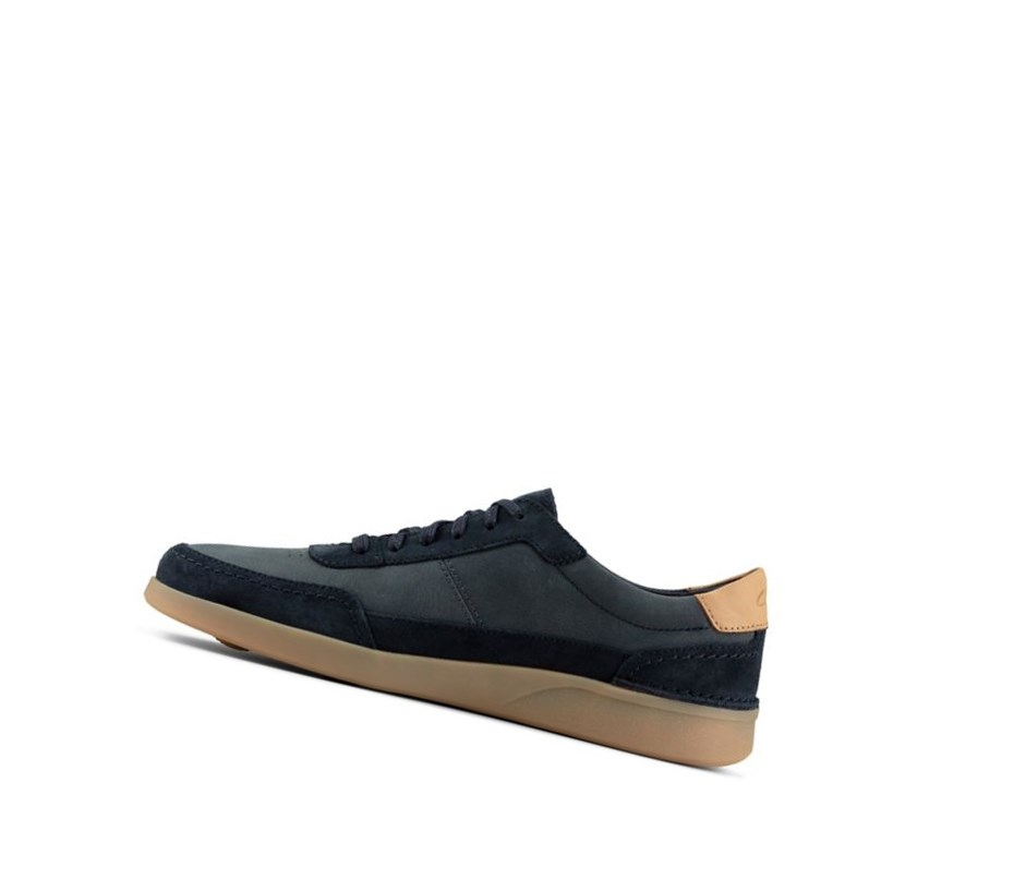 Clarks Oakland Run Wildleder Sneakers Herren Navy | LMUE59081