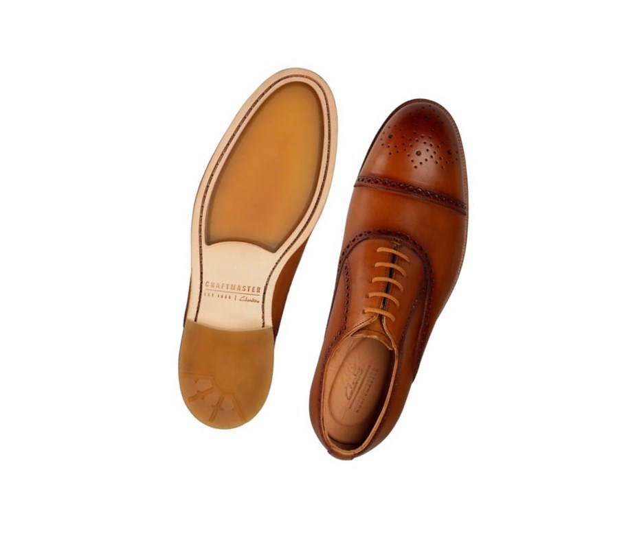 Clarks Oliver Limit Leder Brogues Herren Braun | DYET19076