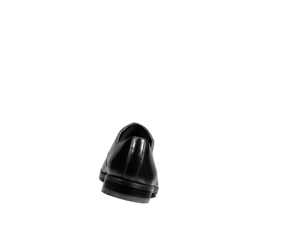 Clarks Oliver Spitze Leder Lederschuhe Herren Schwarz | NRQU07468