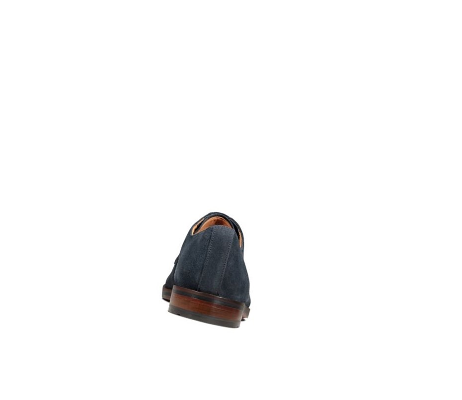 Clarks Oliver Spitze Wildleder Freizeitschuhe Herren Navy | MCVB95482