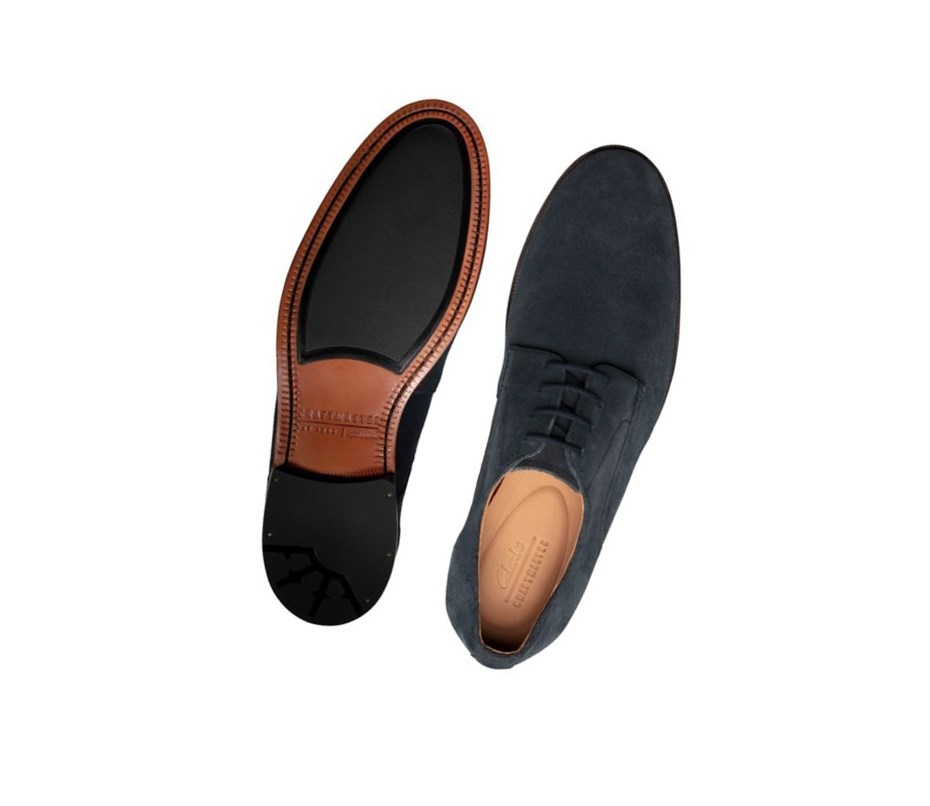 Clarks Oliver Spitze Wildleder Freizeitschuhe Herren Navy | MCVB95482