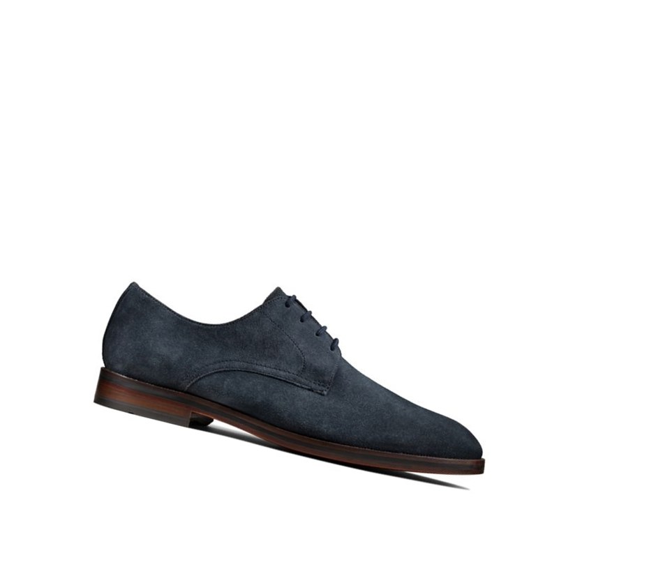 Clarks Oliver Spitze Wildleder Freizeitschuhe Herren Navy | MCVB95482