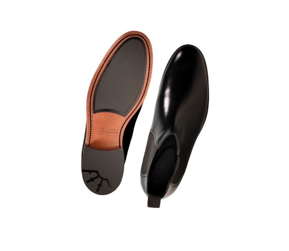 Clarks Oliver Top Leder Chelsea Boots Herren Schwarz | UMYL54732