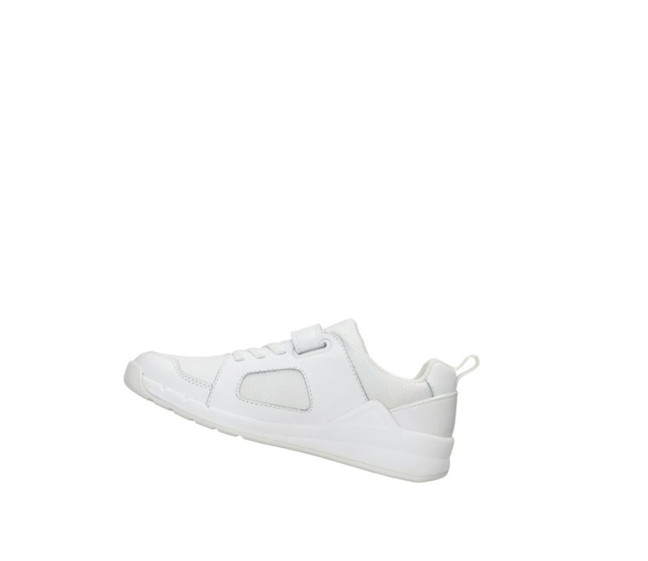 Clarks Orbit Ride Leder Sneakers Jungen Weiß | DANM71049