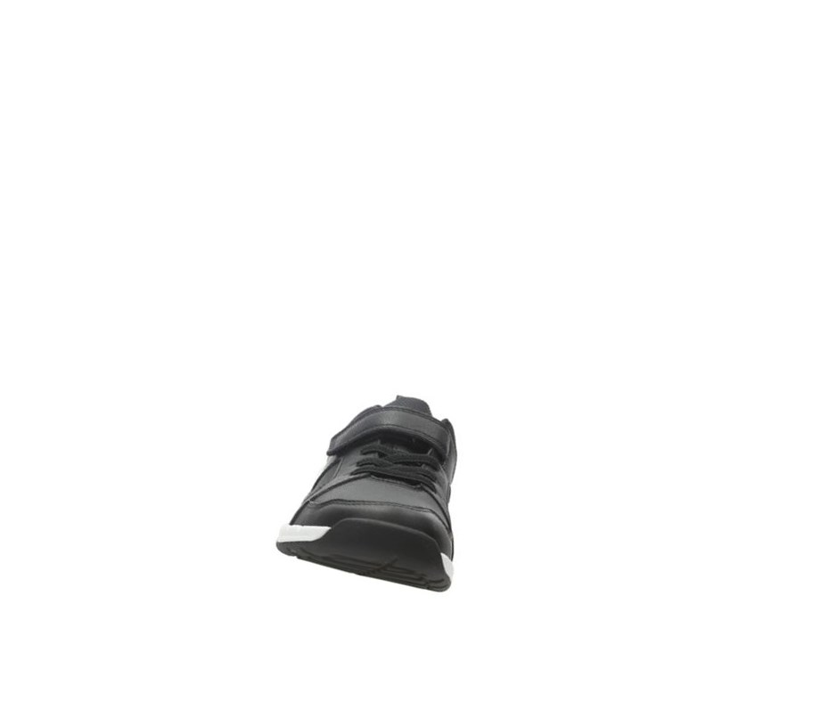 Clarks Orbit Ride Leder Sneakers Jungen Schwarz | SQAP34571