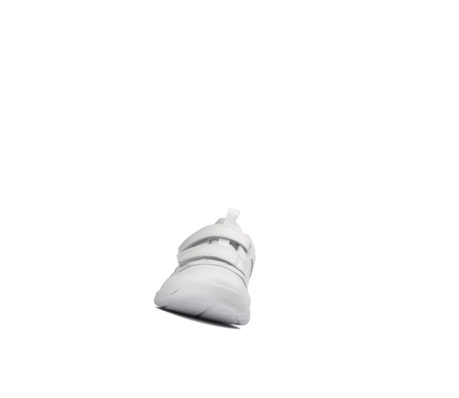 Clarks Orbit Sprint Leder Sneakers Mädchen Weiß | KMWU39825