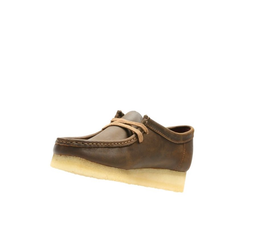 Clarks Original Leder Wallabee Damen Dunkelbraun | SHKG64153