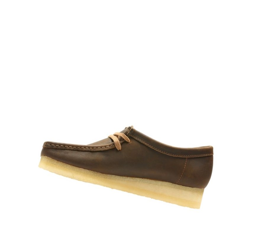 Clarks Original Leder Wallabee Damen Dunkelbraun | SHKG64153