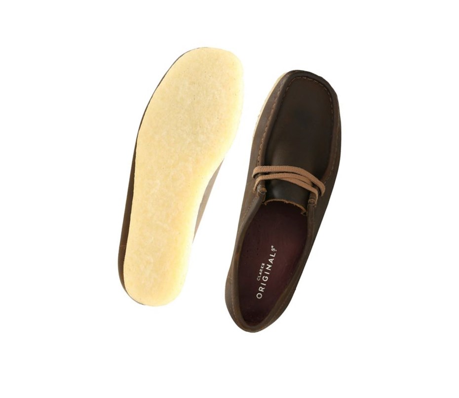 Clarks Original Leder Wallabee Damen Dunkelbraun | SHKG64153
