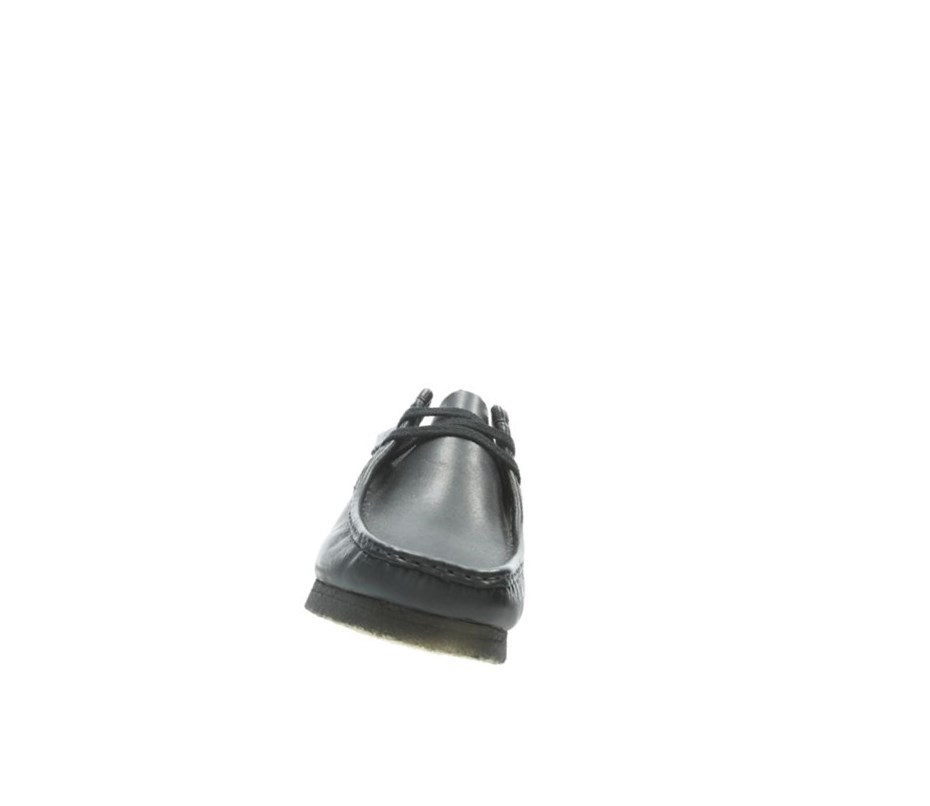 Clarks Original Leder Wallabee Damen Schwarz | GKLU82305