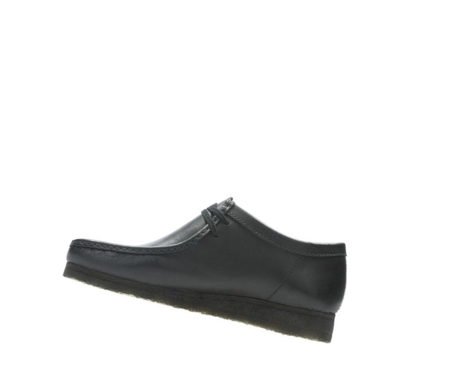 Clarks Original Leder Wallabee Damen Schwarz | GKLU82305
