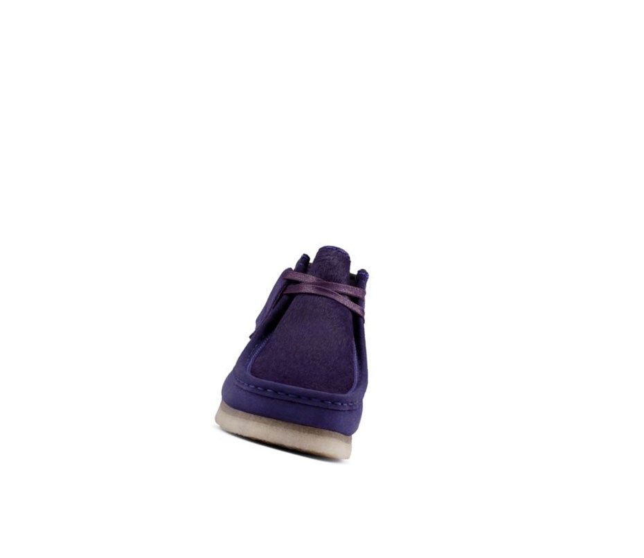 Clarks Original Leder Wallabee Herren Lila | EMTA16280