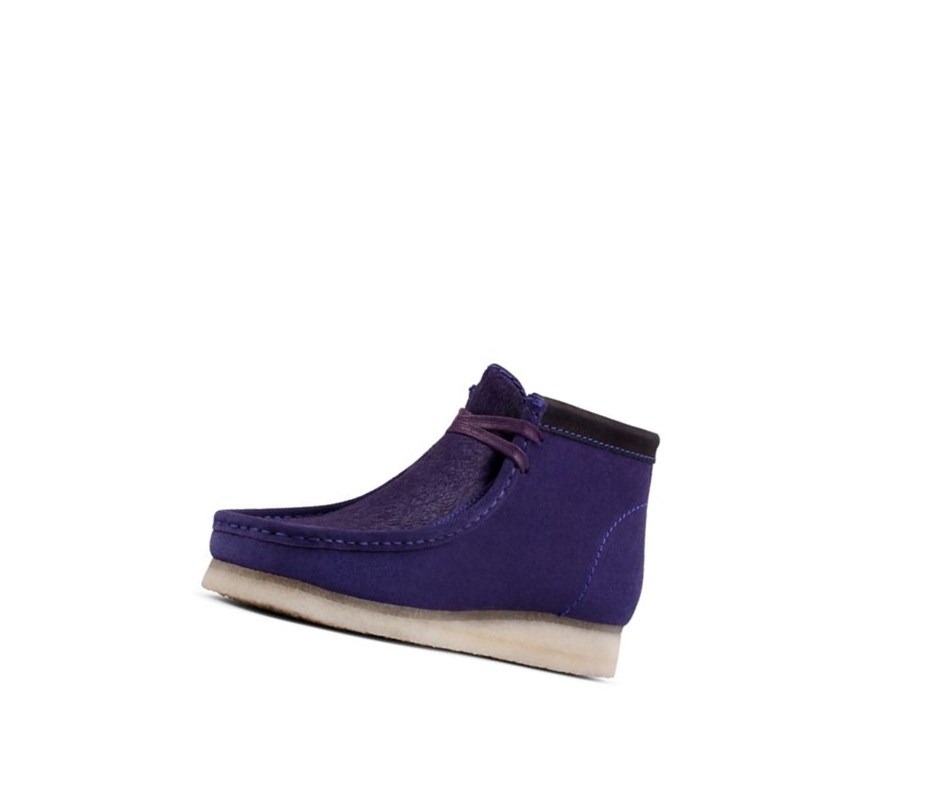 Clarks Original Leder Wallabee Herren Lila | EMTA16280