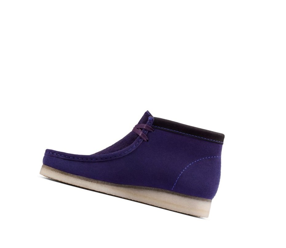 Clarks Original Leder Wallabee Herren Lila | EMTA16280