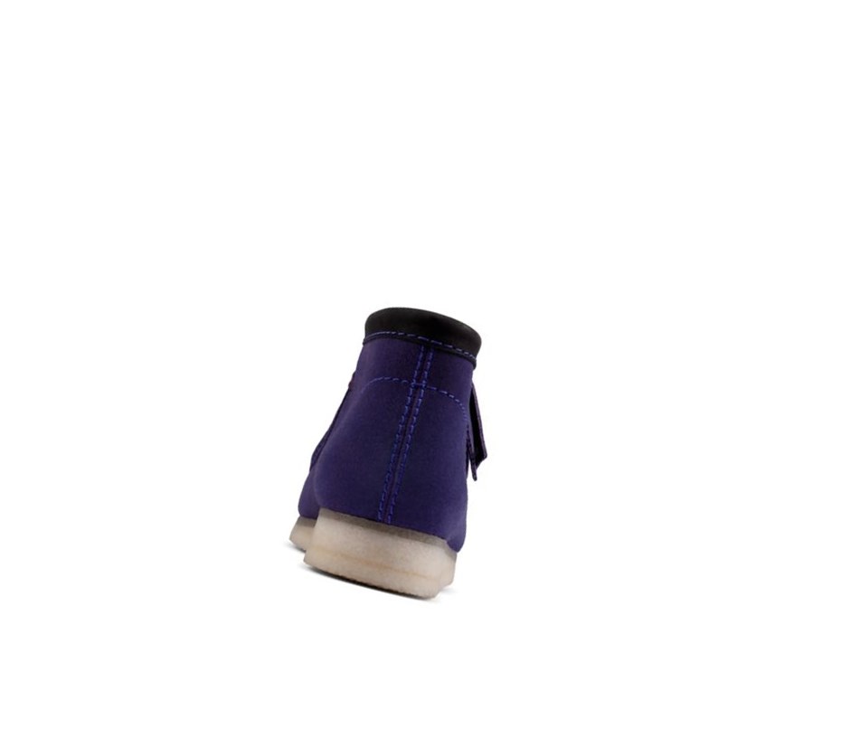 Clarks Original Leder Wallabee Herren Lila | EMTA16280