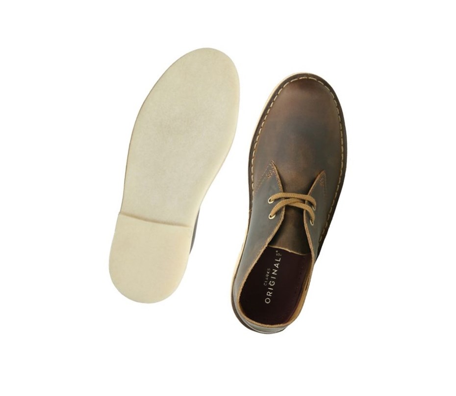 Clarks Original Leder Wüstenstiefel Damen Dunkelbraun | SVEO69270