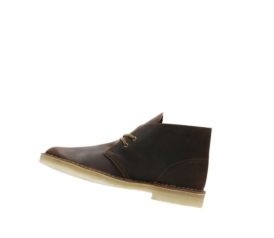 Clarks Original Leder Wüstenstiefel Herren Dunkelbraun | MGAV62170