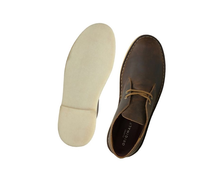 Clarks Original Leder Wüstenstiefel Herren Dunkelbraun | MGAV62170