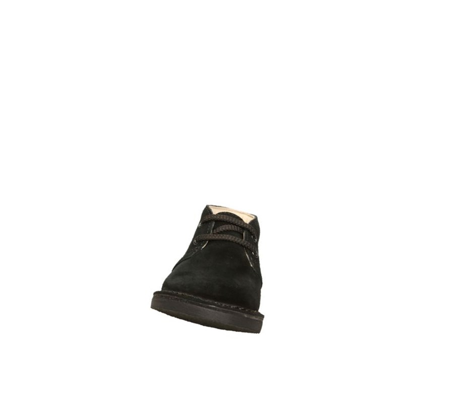 Clarks Original Wildleder Freizeitschuhe Jungen Schwarz | MNHL53076