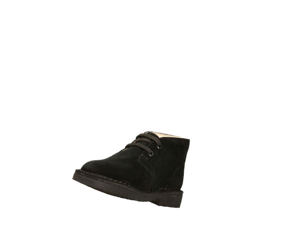 Clarks Original Wildleder Freizeitschuhe Jungen Schwarz | MNHL53076